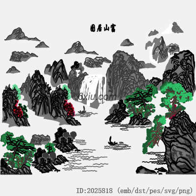 svg矢量绣花图下载