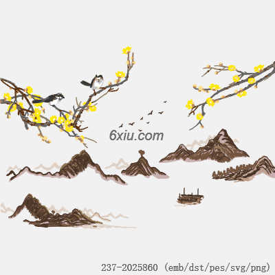 svg矢量绣花图下载