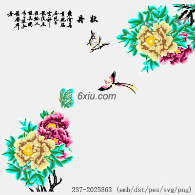 svg矢量绣花图下载