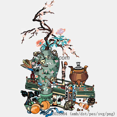 svg矢量绣花图下载