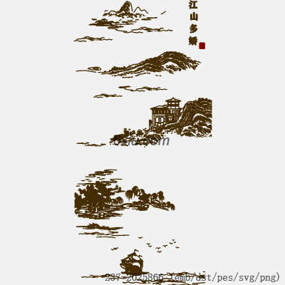 svg矢量绣花图下载