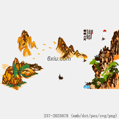 svg矢量绣花图下载