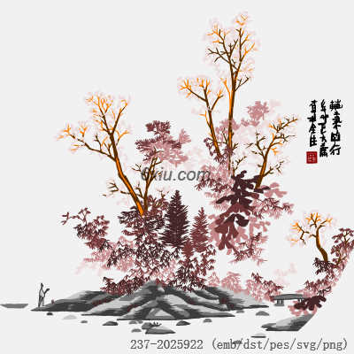 svg矢量绣花图下载