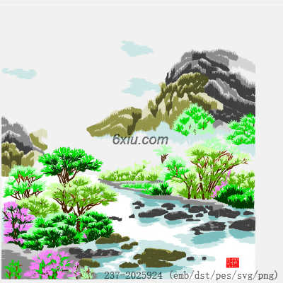 svg矢量绣花图下载