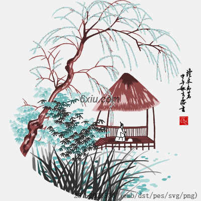 svg矢量绣花图下载