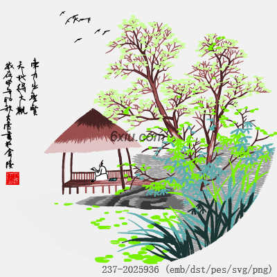 svg矢量绣花图下载