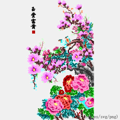 svg矢量绣花图下载