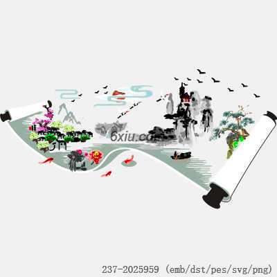svg矢量绣花图下载