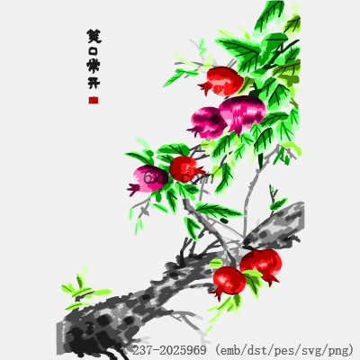 svg矢量绣花图下载