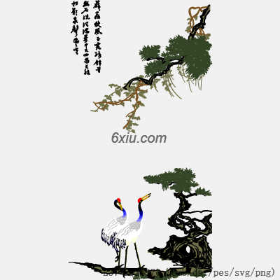 svg矢量绣花图下载