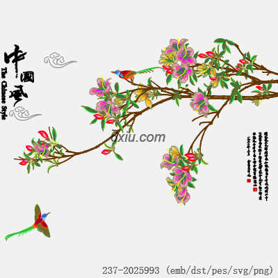 svg矢量绣花图下载
