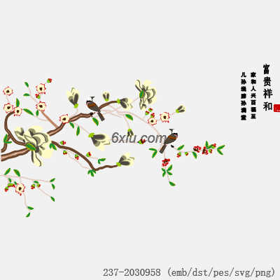 svg矢量绣花图下载