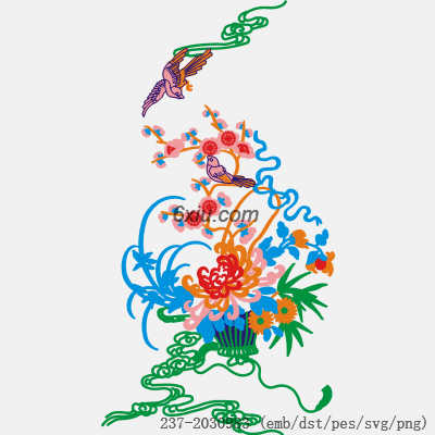 svg矢量绣花图下载