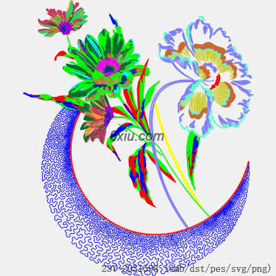 svg矢量绣花图下载