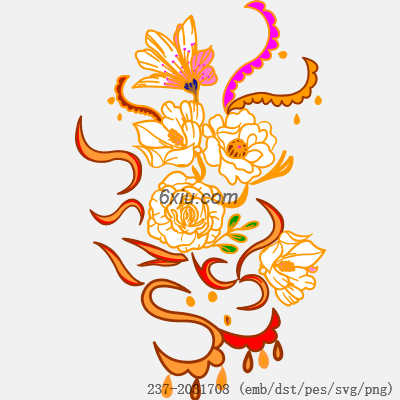 svg矢量绣花图下载