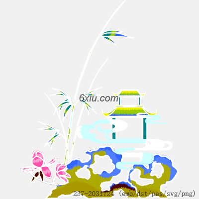 svg矢量绣花图下载