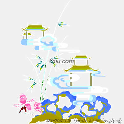 svg矢量绣花图下载