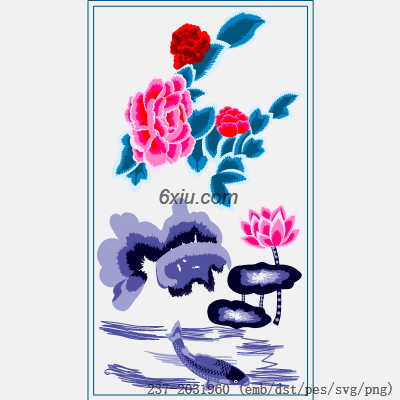 svg矢量绣花图下载