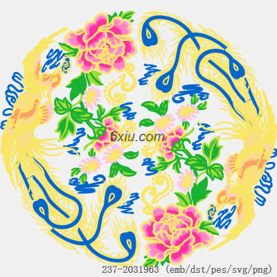 svg矢量绣花图下载