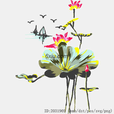 svg矢量绣花图下载