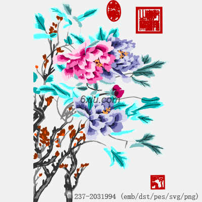 svg矢量绣花图下载