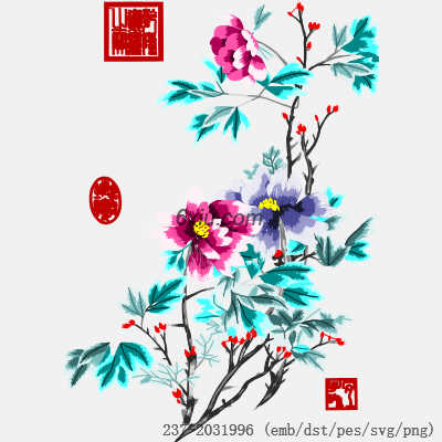 svg矢量绣花图下载