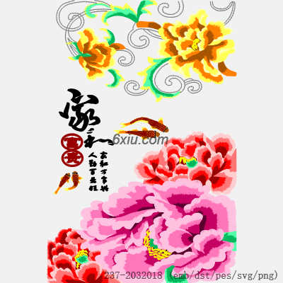 svg矢量绣花图下载