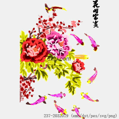 svg矢量绣花图下载