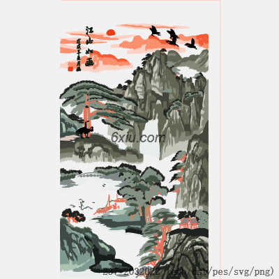 svg矢量绣花图下载