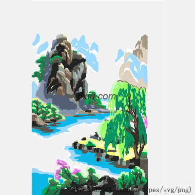 svg矢量绣花图下载