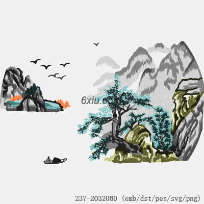 svg矢量绣花图下载