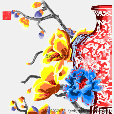 svg矢量绣花图下载