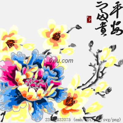 svg矢量绣花图下载