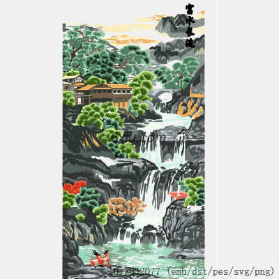 svg矢量绣花图下载