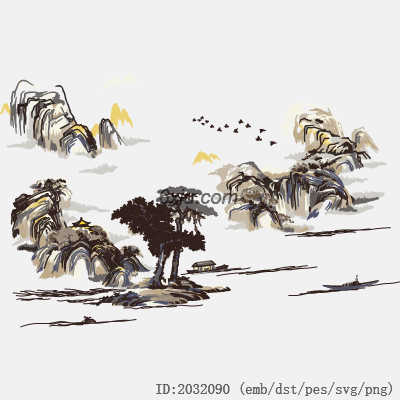 svg矢量绣花图下载