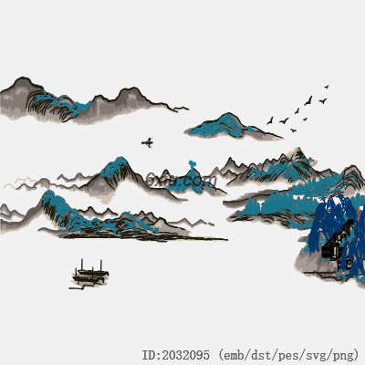 svg矢量绣花图下载