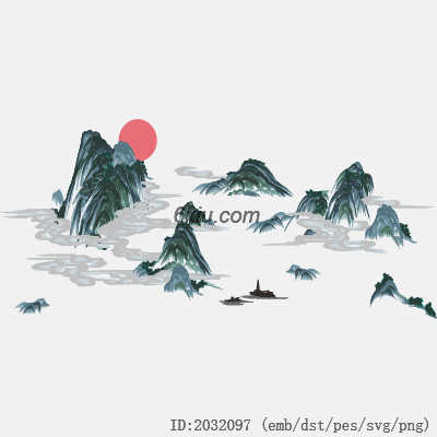 svg矢量绣花图下载