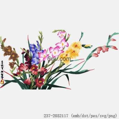 svg矢量绣花图下载