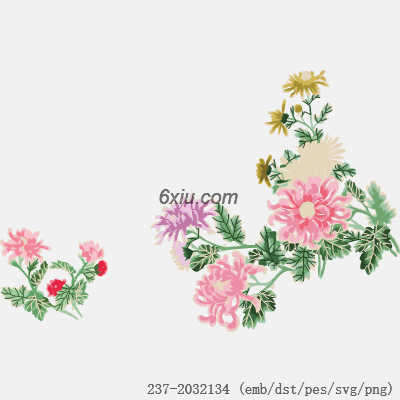 svg矢量绣花图下载