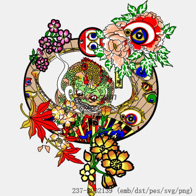 svg矢量绣花图下载