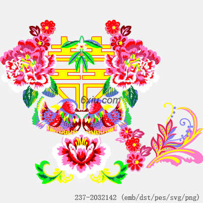 svg矢量绣花图下载