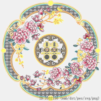 svg矢量绣花图下载
