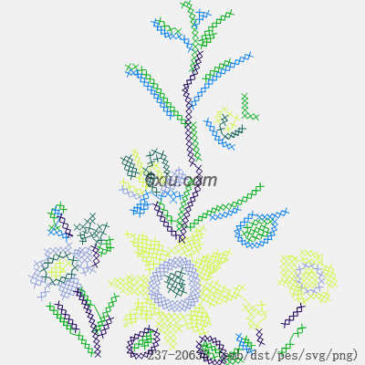 svg矢量绣花图下载