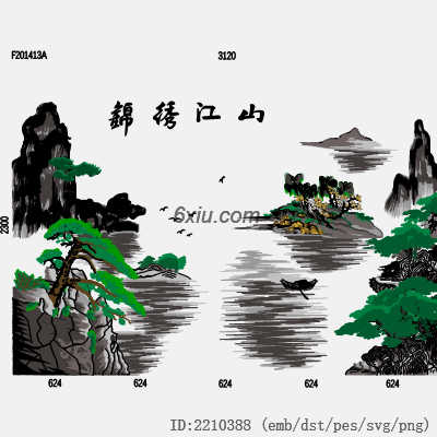 svg矢量绣花图下载