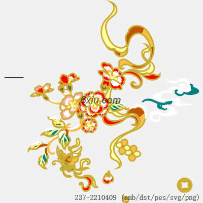 svg矢量绣花图下载