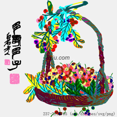 svg矢量绣花图下载
