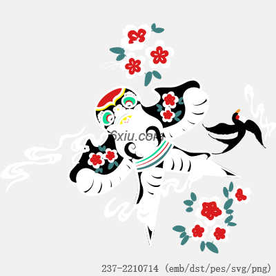 svg矢量绣花图下载