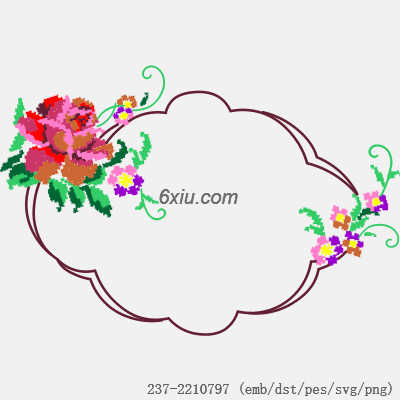 svg矢量绣花图下载