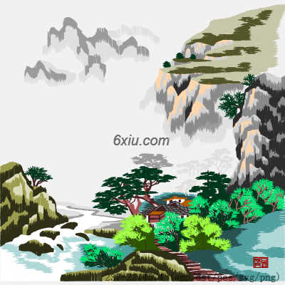 svg矢量绣花图下载