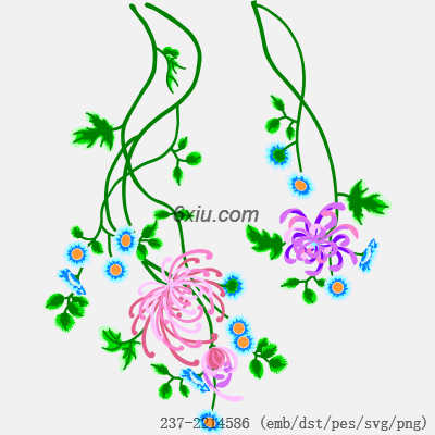 svg矢量绣花图下载